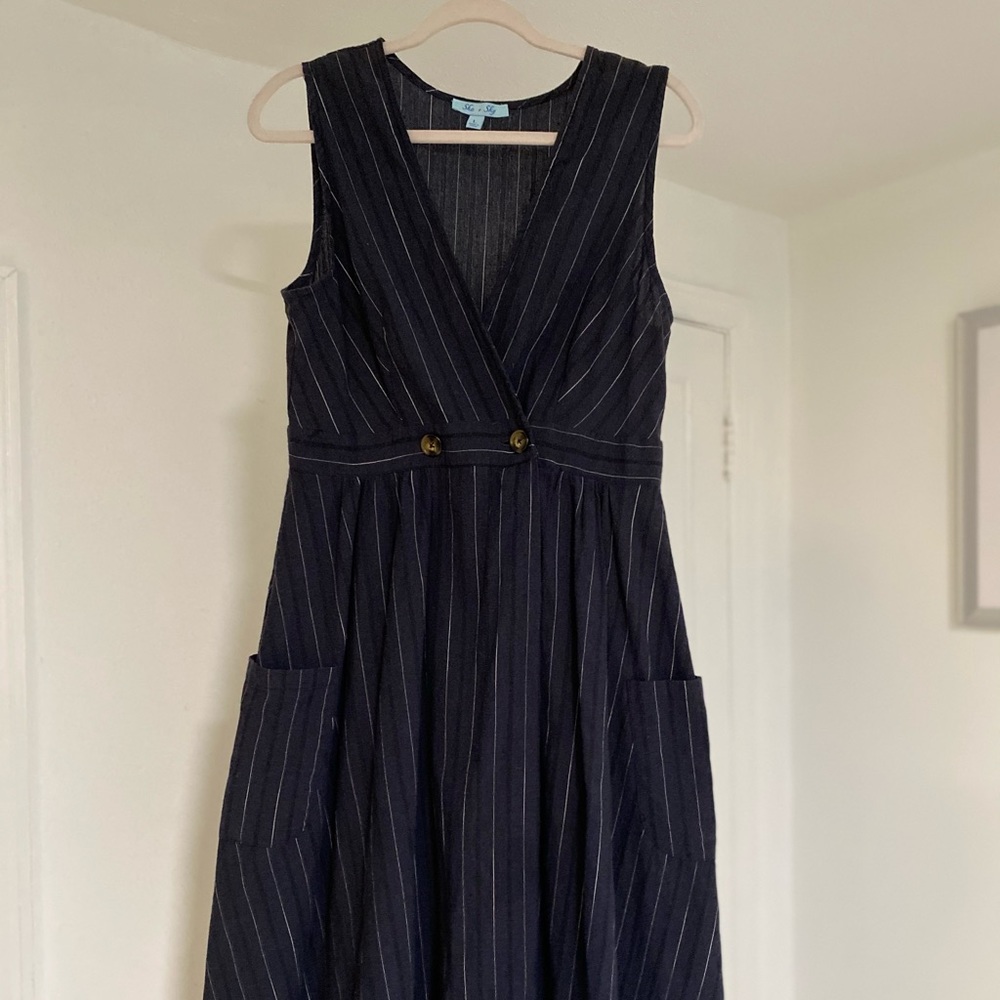 She + Sky wrap dress with pockets
